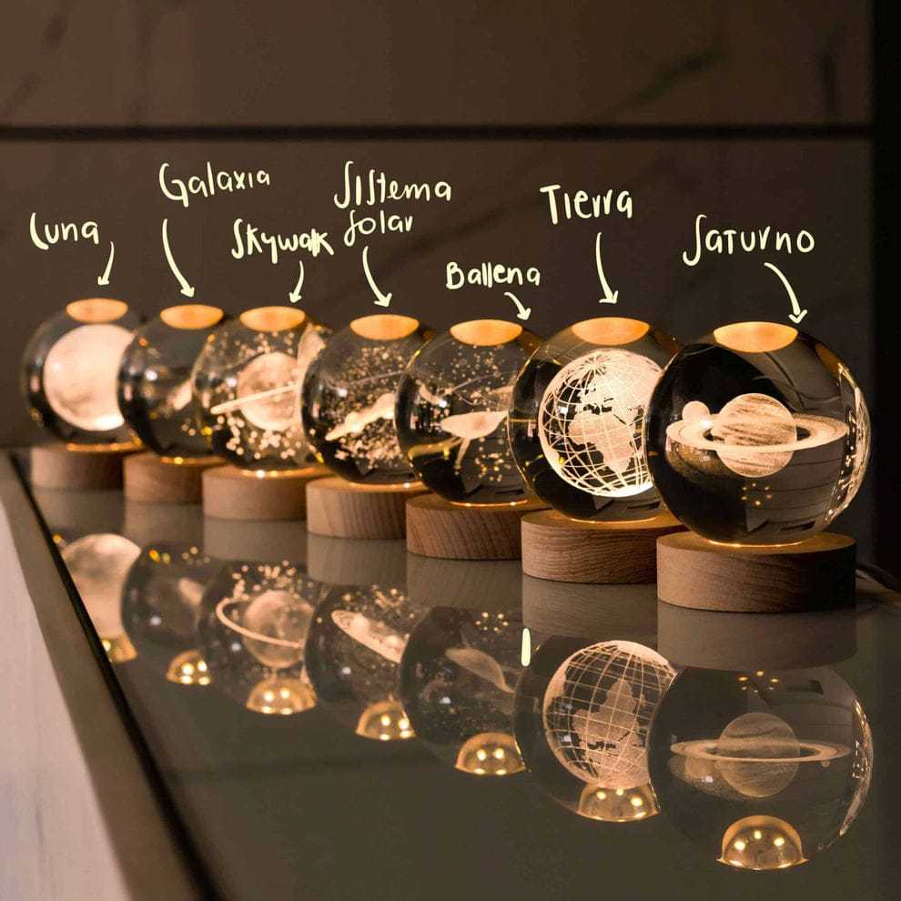 Esfera De Cristal Luz Led - BUENAS COMPRAS