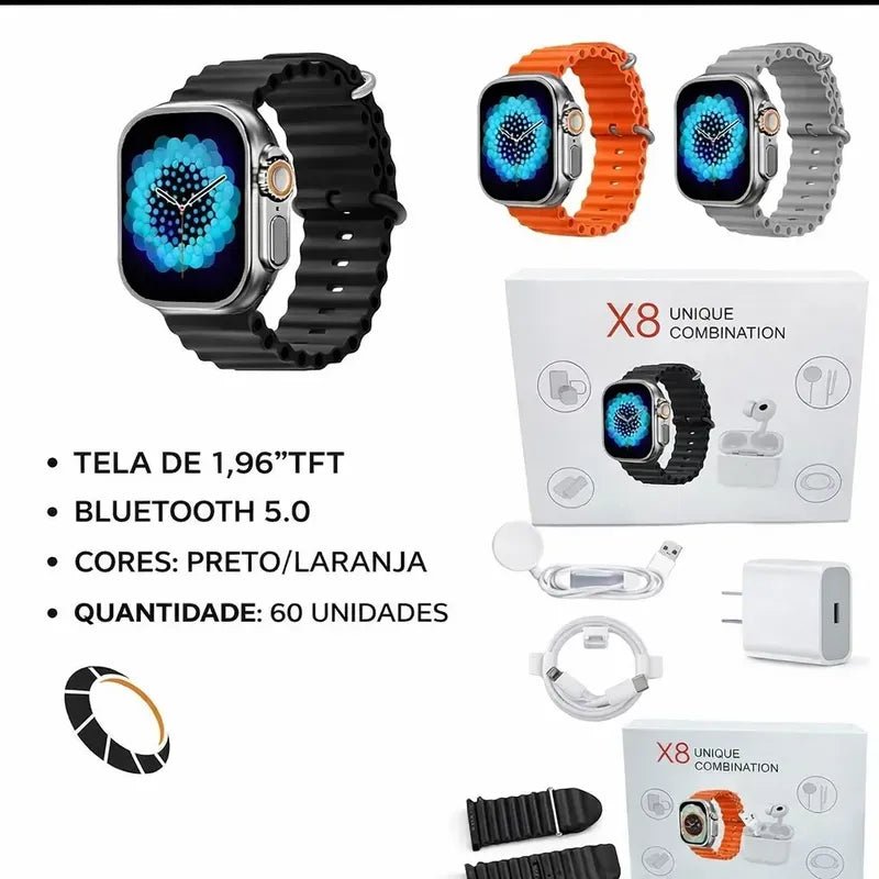 Combo Smartwatch PowerBank Audifonos X8 - BUENAS COMPRAS