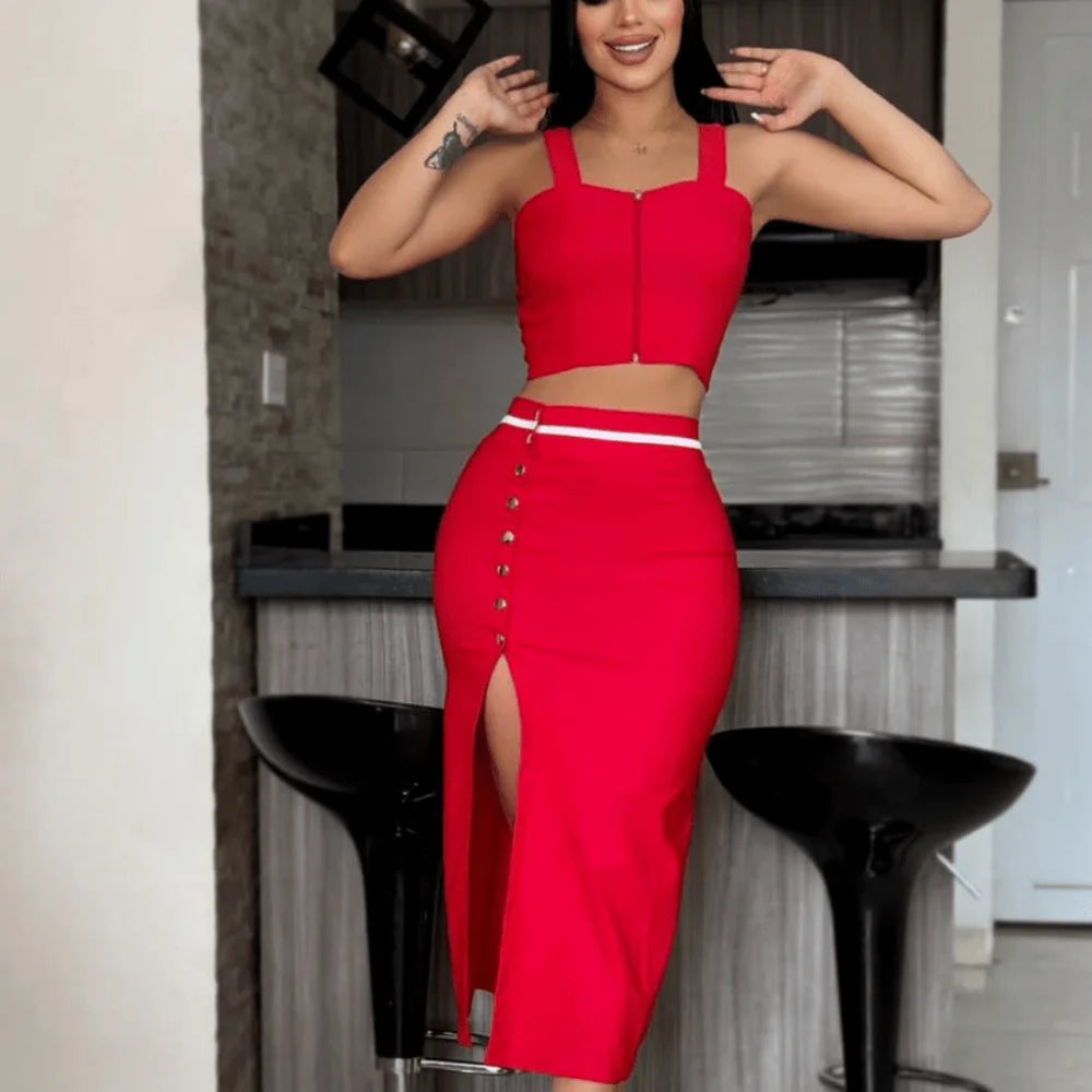 Conjunto Falda Y Blusa 2132: ¡Completa tu look con estilo!